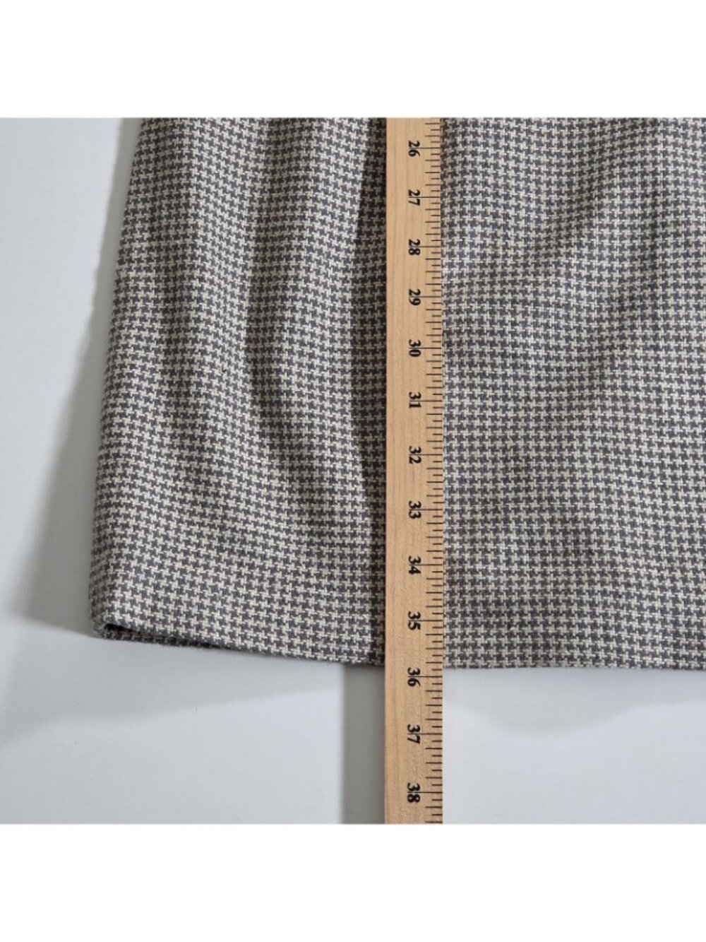 Johnnie-O Mulberry Silk Dress XXL Gray Houndstooth LS Pintuck Shift Retro Career - Picture 12 of 16